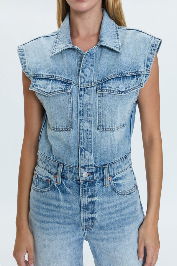 Ace Sleeveless Barrel Leg Jumpsuit Rally