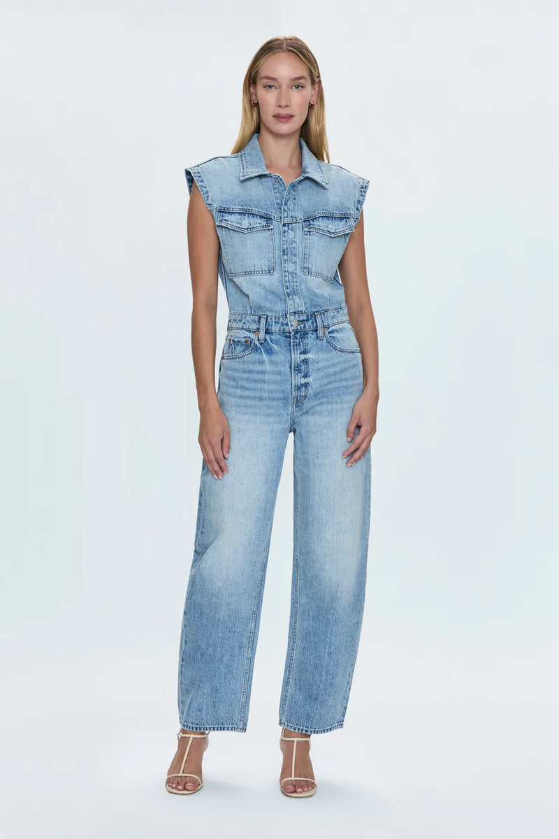 Ace Sleeveless Barrel Leg Jumpsuit Rally