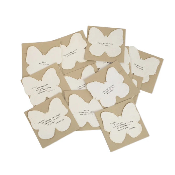 Mini Deckled Butterfly Cards w/Envelope