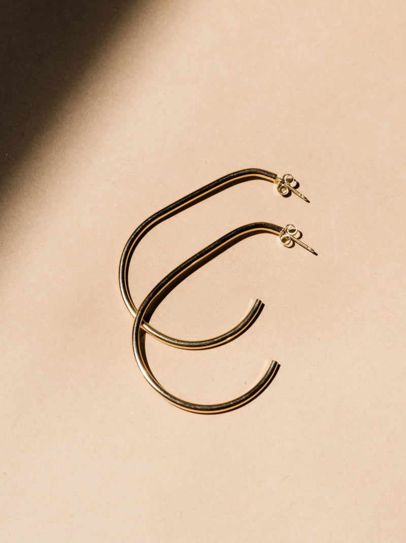 Pear Hoops Gold