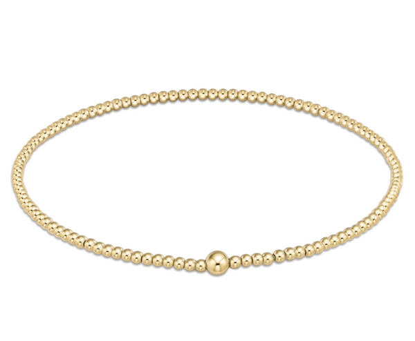 Classic gold 2mm bead bangle