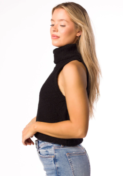 Kacey Sweater Tank Black