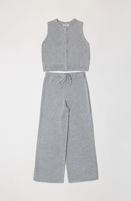 The Ona Pants Heather Grey