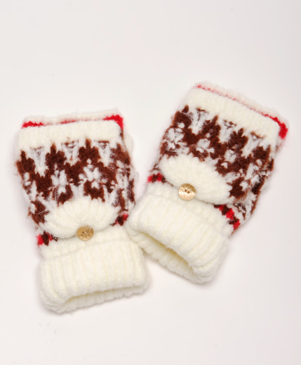 First Frost Fairisle Gloves Ivory