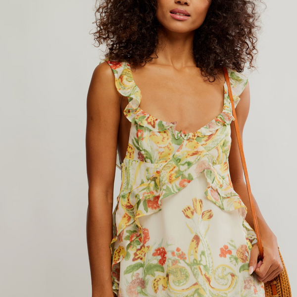 bali flora mini dress in black combo Black Belle Garden Lace Belted Mini Dress main image 1