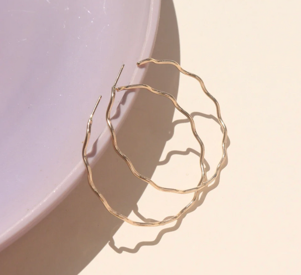 Dreamwave Hoops 14k Gold Fill