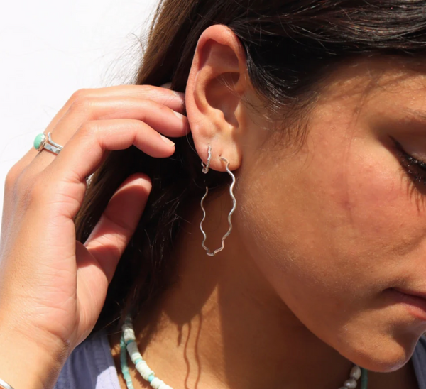 Dreamwave Hoops Sterling Silver