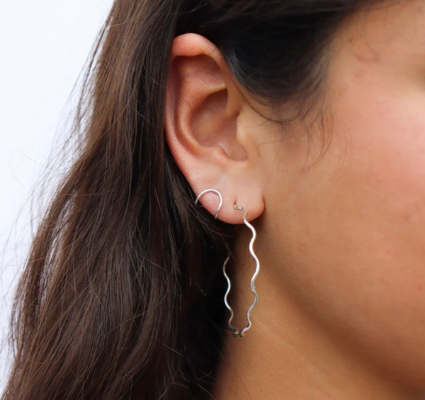 Dreamwave Hoops Sterling Silver