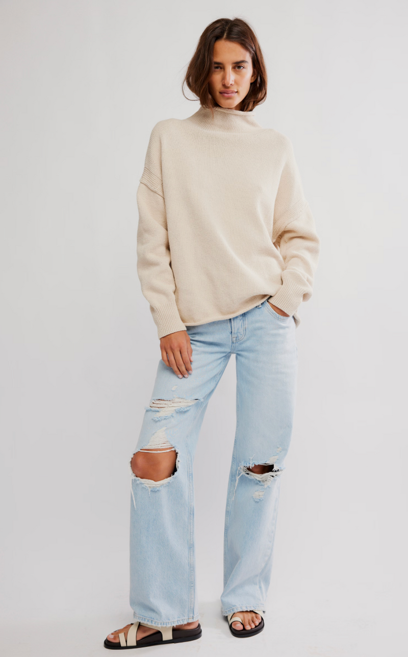 We the Free Torres Roll Neck Sweater Sugar Swizzle