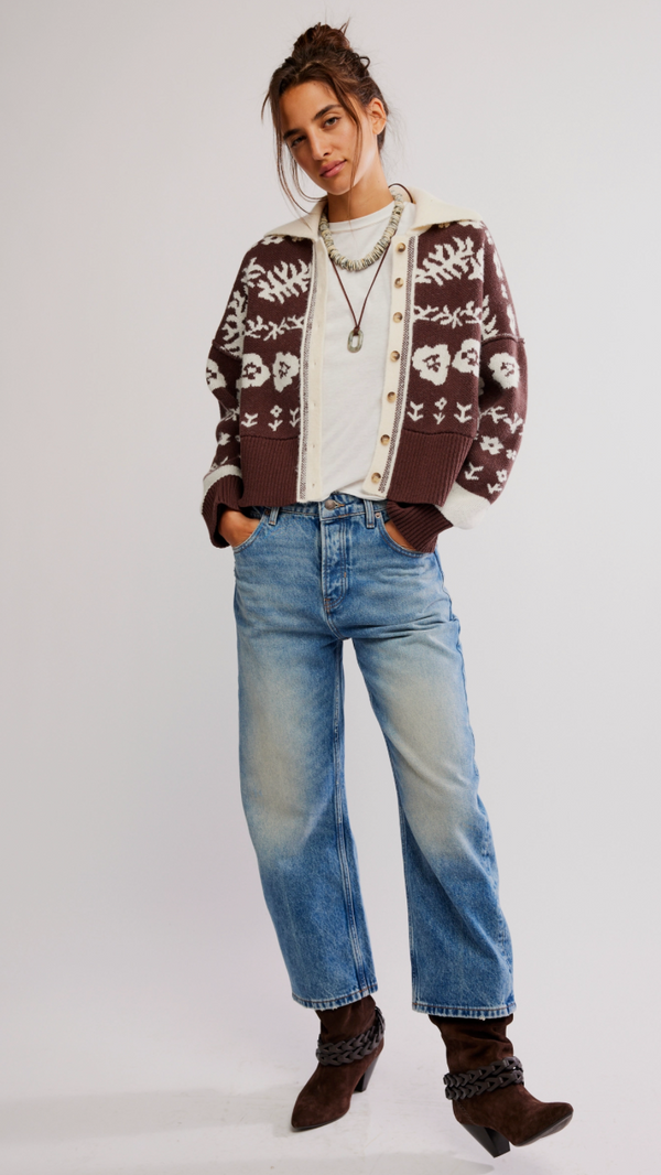 Shelby Cardigan Chocolate Combo
