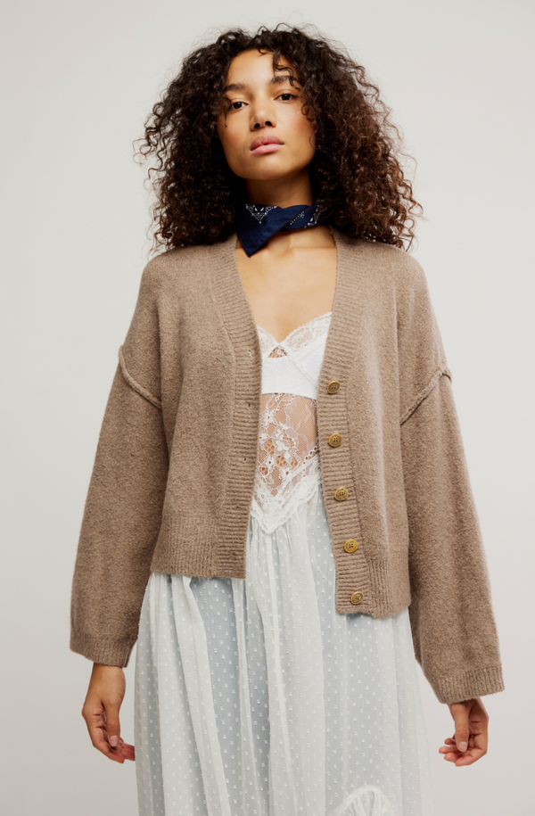 Cool Of The Night Cardi Mocha Melange