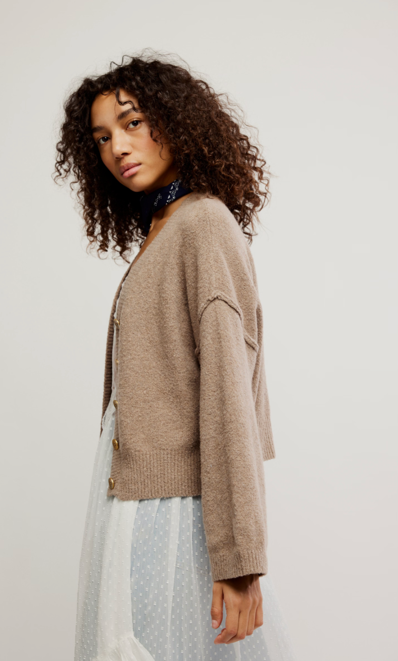 Cool Of The Night Cardi Mocha Melange