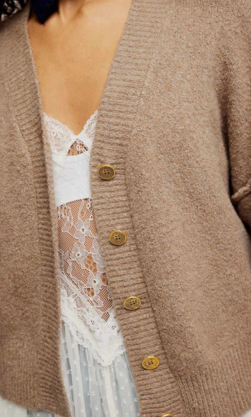 Cool Of The Night Cardi Mocha Melange