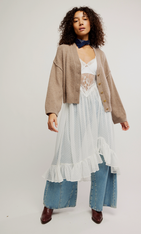 Cool Of The Night Cardi Mocha Melange