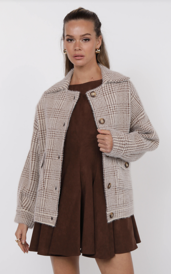 Lola Plaid Sweater Jacket