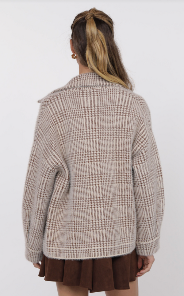 Lola Plaid Sweater Jacket