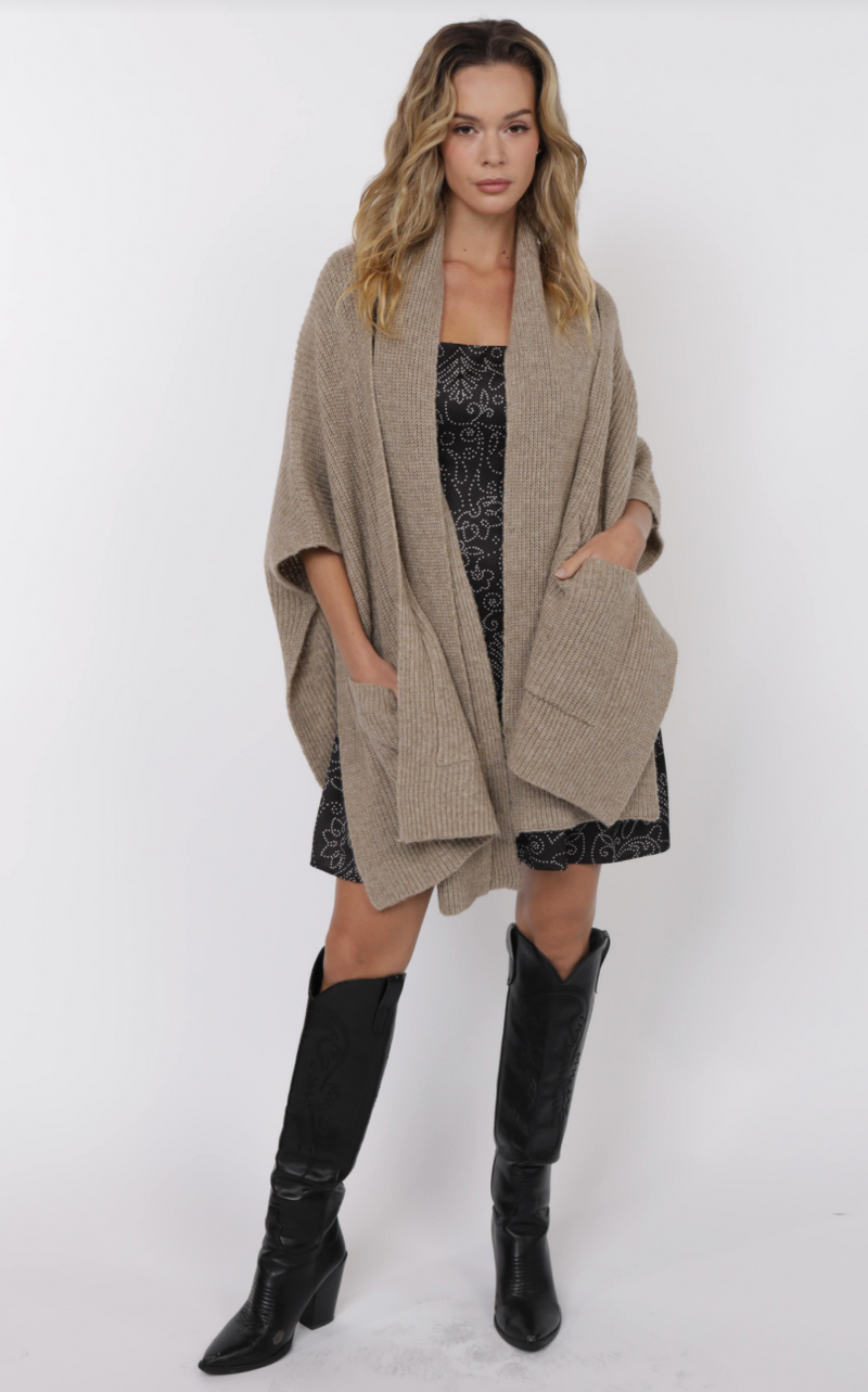 Brienna Scarf Poncho Cardigan