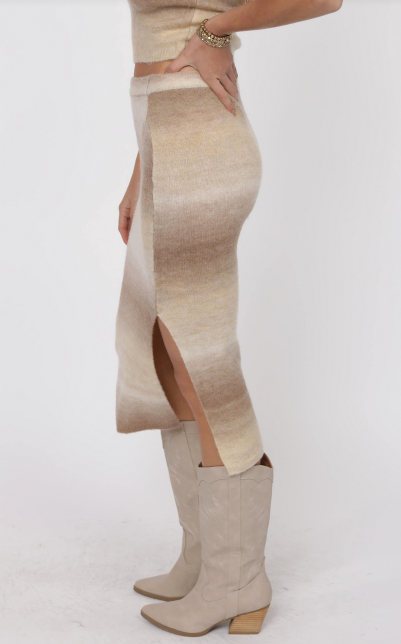 Palmer Ombre Sweater Knit Skirt