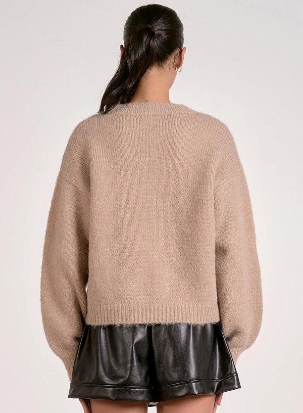 Simple Knit Tie Cardigan