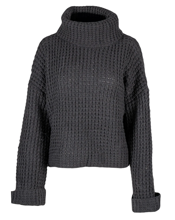 Bell Knit Turtleneck Sweater Black