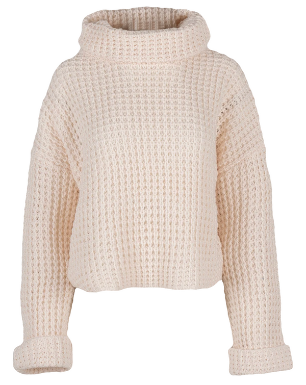 Bell Knit Turtleneck Sweater Cream
