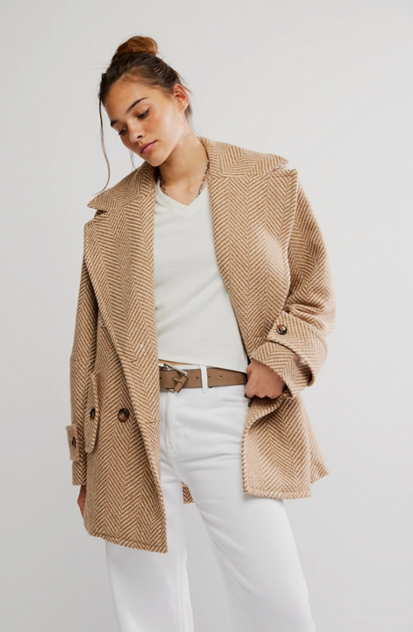 Ari Wool Peacoat Tan