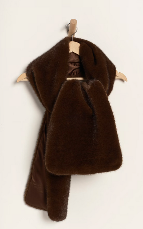 Snow Angel Faux Fur Scarf Espresso