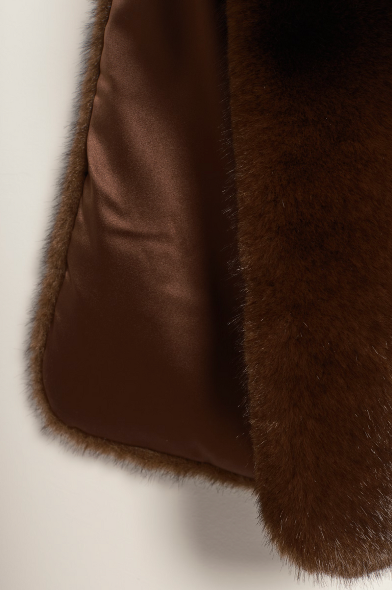 Snow Angel Faux Fur Scarf Espresso