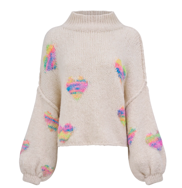 Heartfelt Knit Sweater Cream Combo