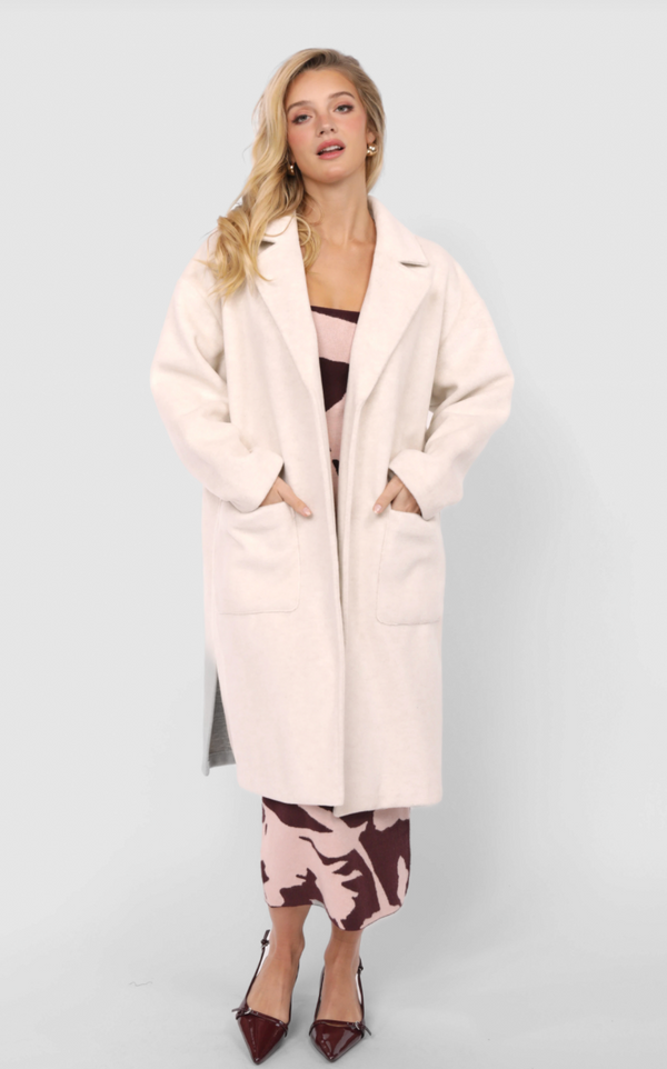 Out of Town Open Coat Ivory