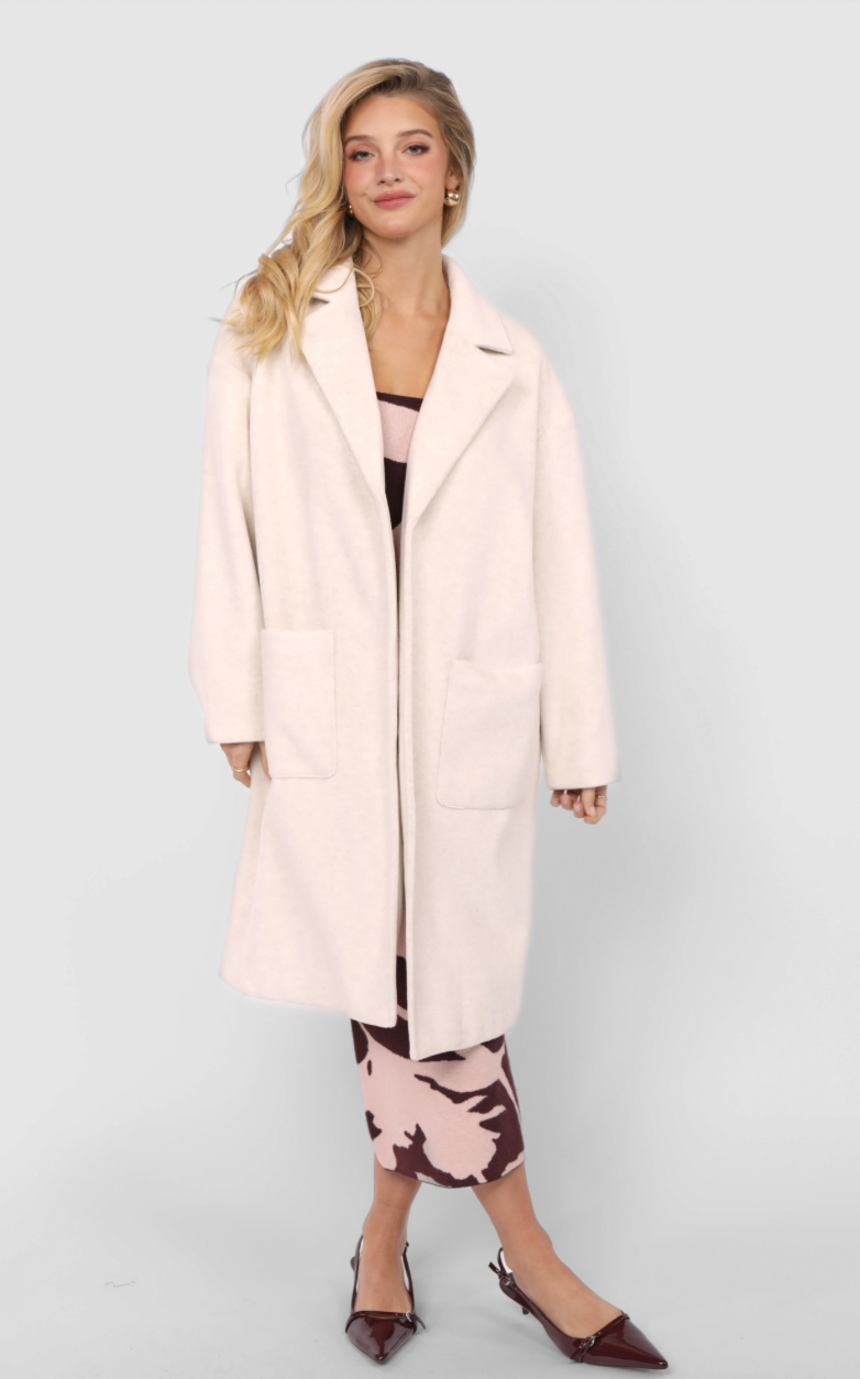 Out of Town Open Coat Ivory