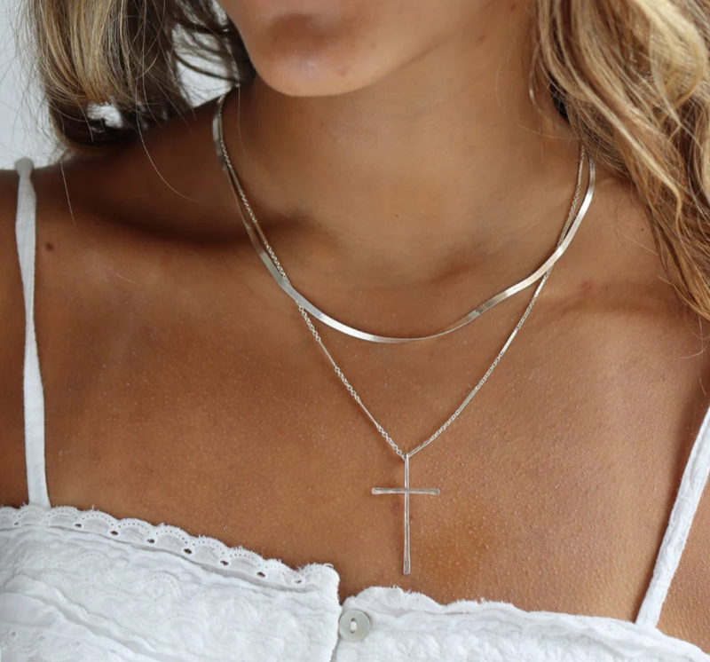 Grace Cross Necklace Sterling Silver