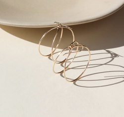 Parallel Hoop Earrings 14k Gold Filled