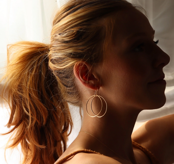 Parallel Hoop Earrings 14k Gold Filled