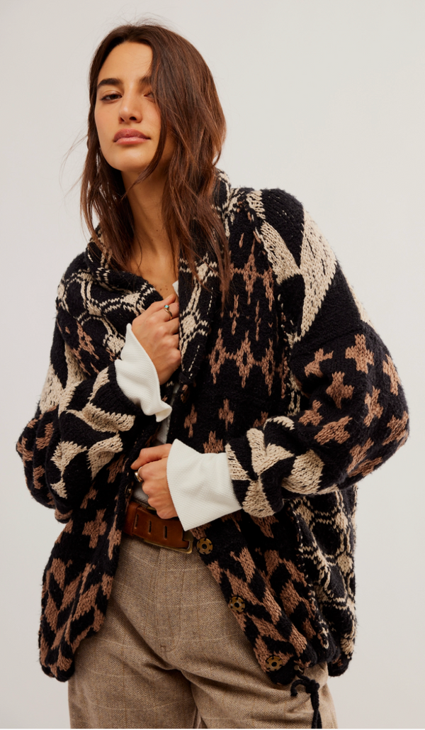 Bright Optimistic Cardi Onyx Caribou Combo