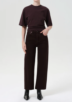Ren High Rise Wide Leg Jean in Sloe Berry