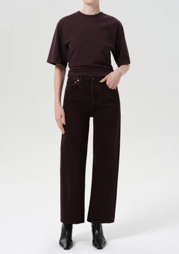 Ren High Rise Wide Leg Jean in Sloe Berry