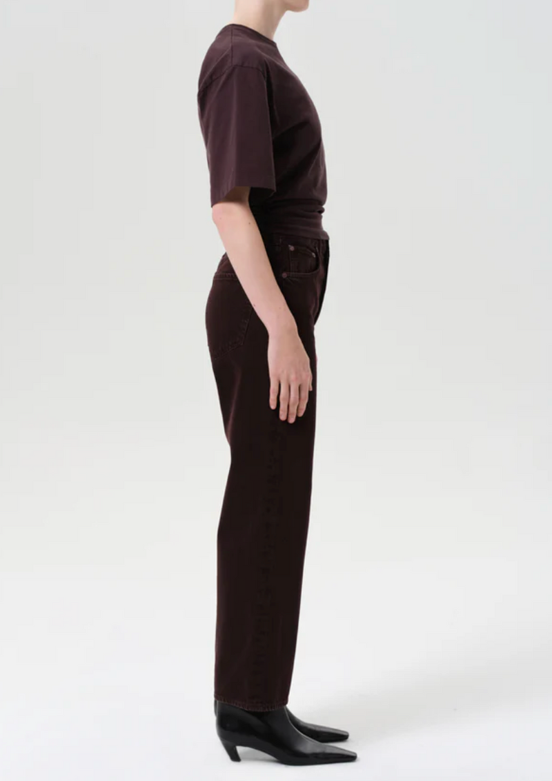 Ren High Rise Wide Leg Jean in Sloe Berry