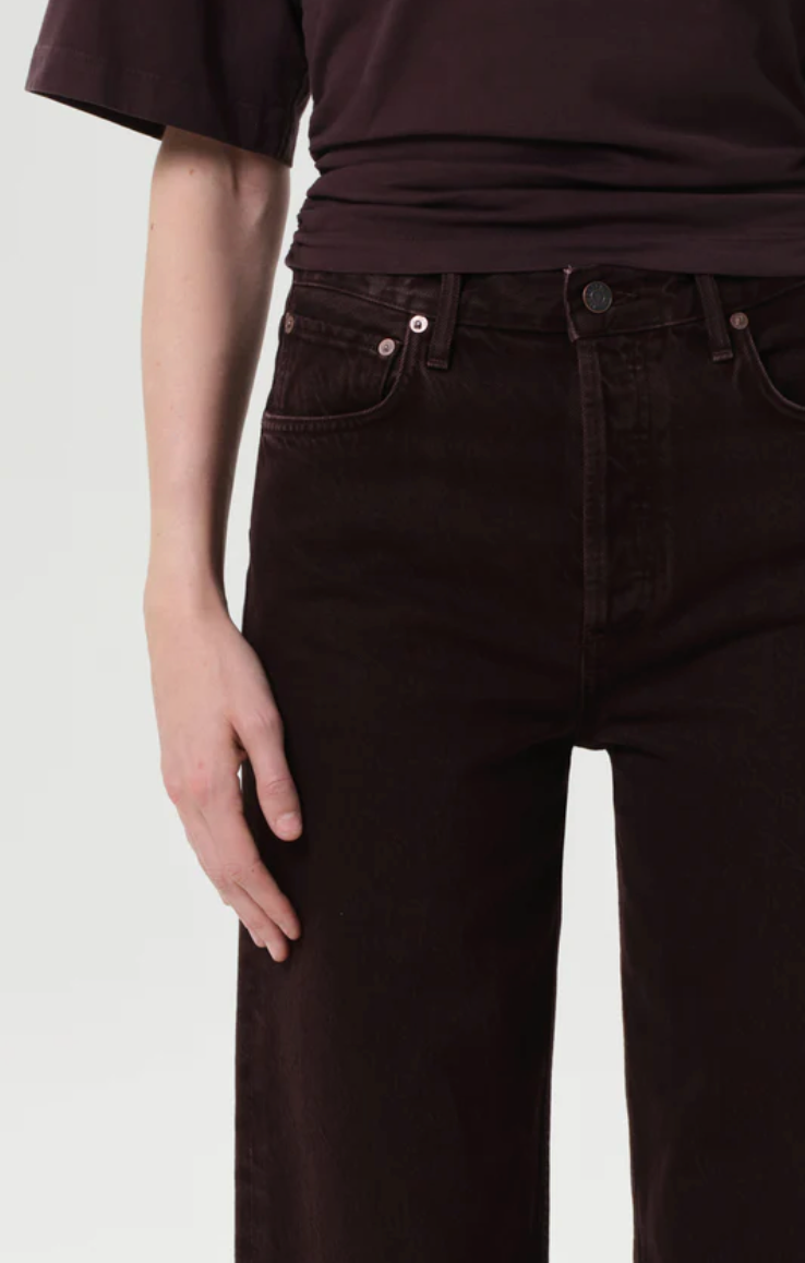 Ren High Rise Wide Leg Jean in Sloe Berry