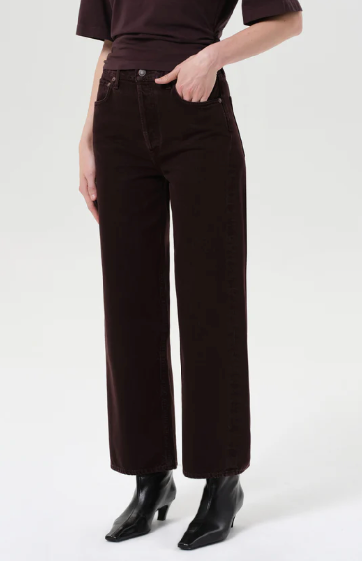 Ren High Rise Wide Leg Jean in Sloe Berry