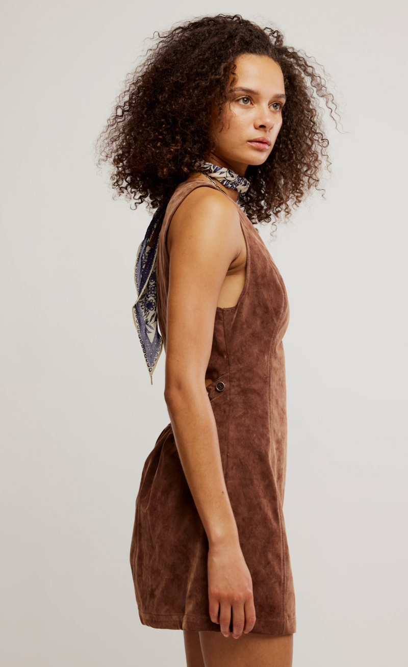 Atlas Suede Mini Dress Chicory Coffee