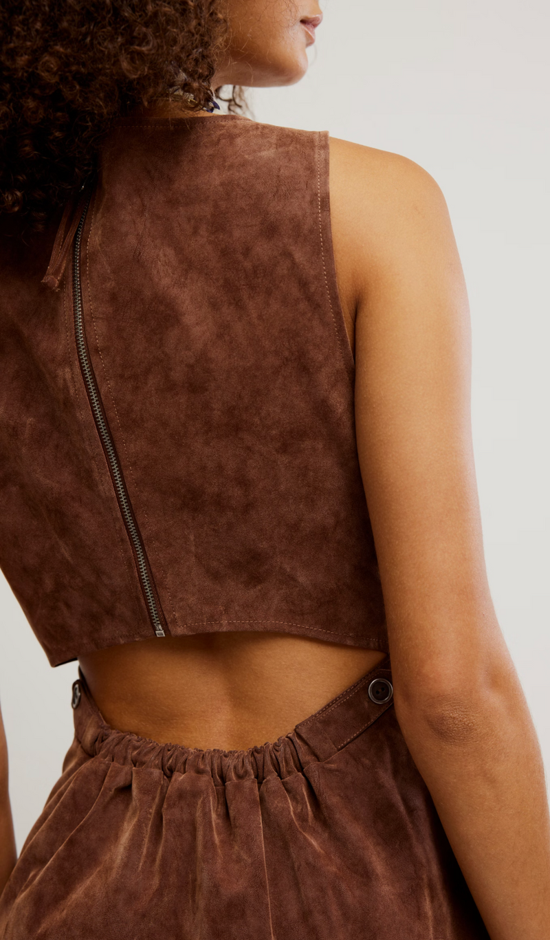 Atlas Suede Mini Dress Chicory Coffee