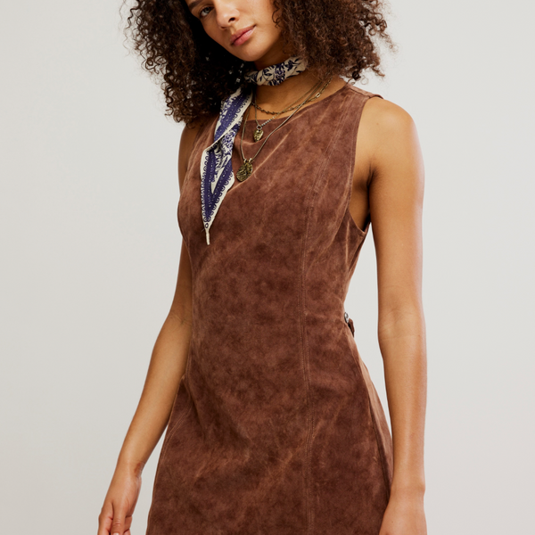 Free People Atlas Suede Mini Chicory Coffee / M