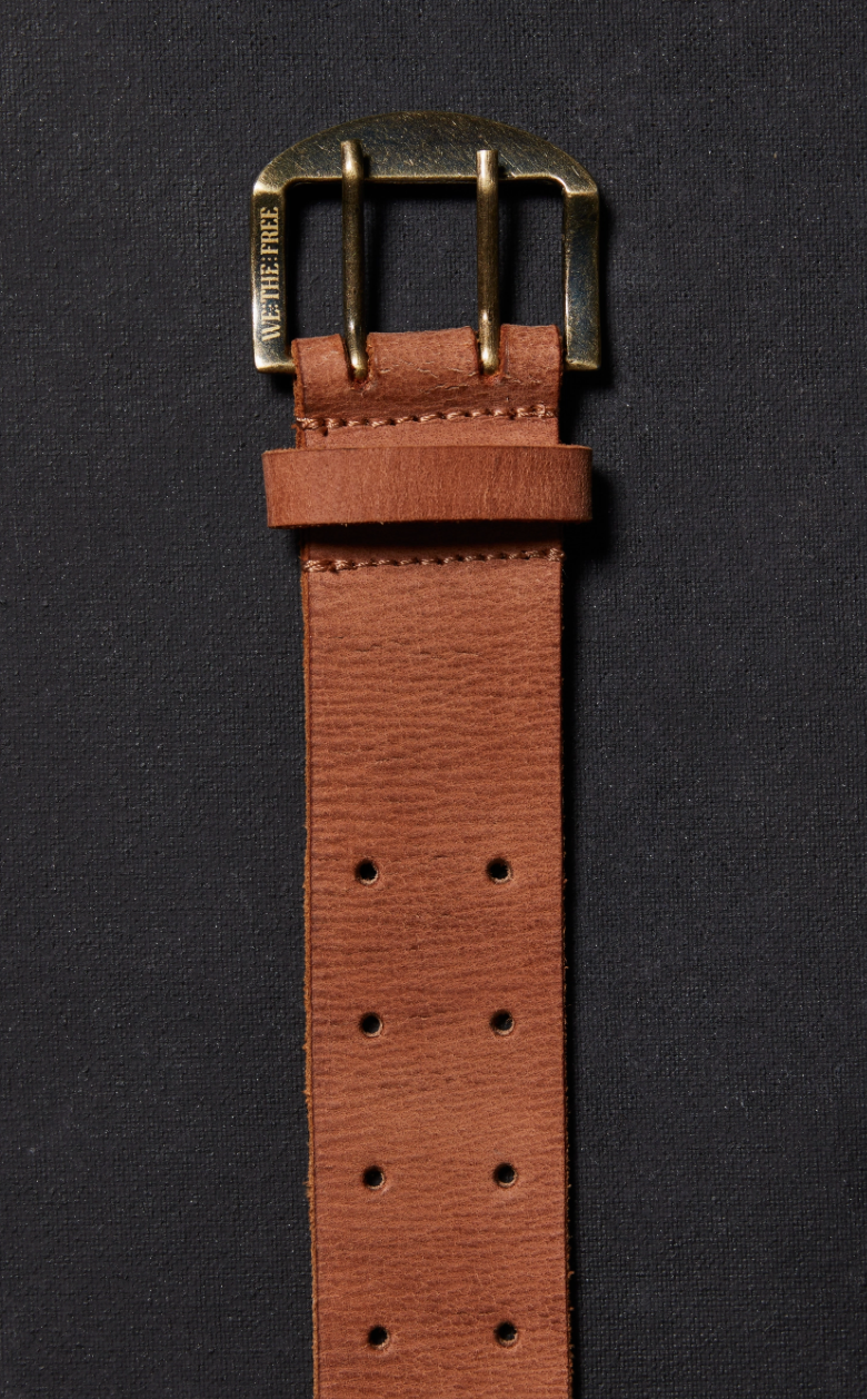 We The Free Double Cross Belt Cognac