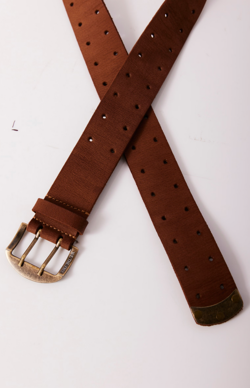 We The Free Double Cross Belt Cognac