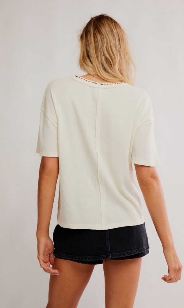 Merry Meow Tee Ivory Combo