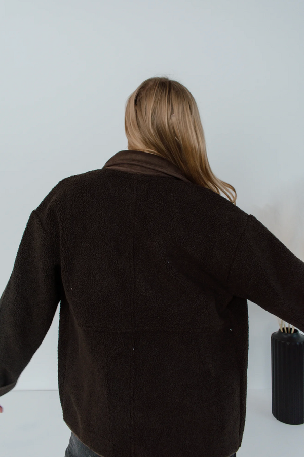 Leonora Teddy Shearling Jacket Espresso