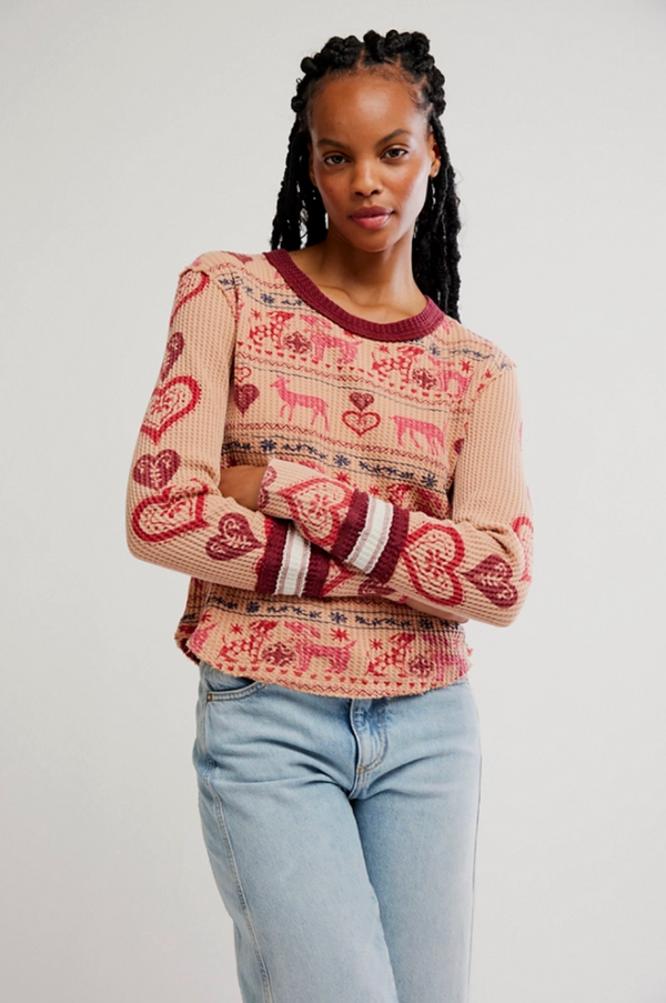 We The Free Blissful Layering Tee Latte Combo
