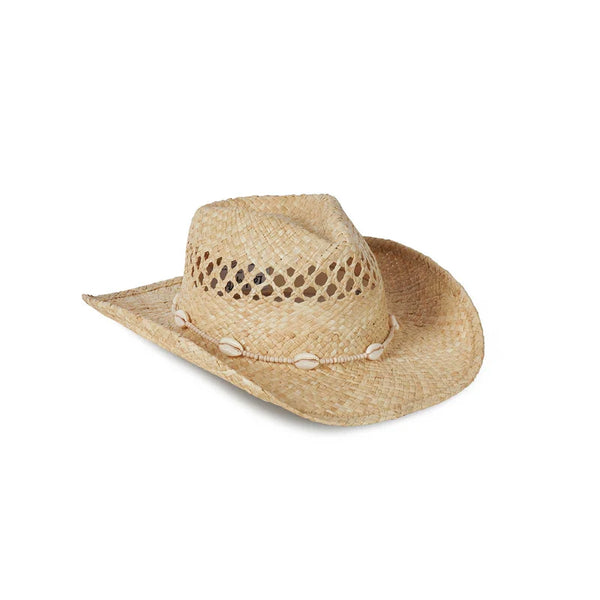 Seashell Cowboy Hat Natural