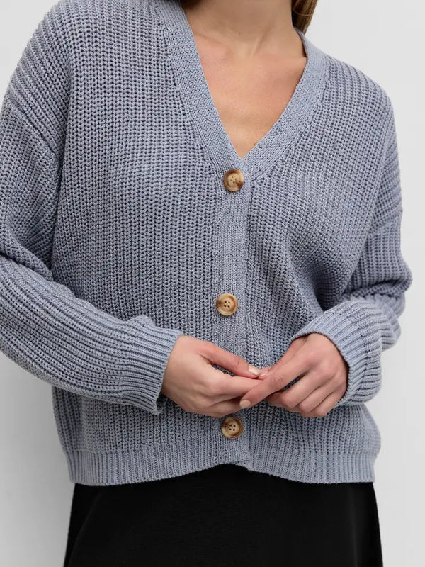 The Willow Cardigan Dusty Blue